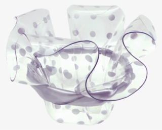 Acrylic Container With Silver Polka Dots - Polka Dot