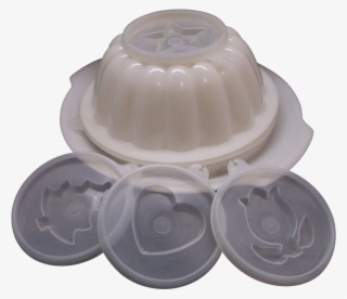 Tupperware Jel N Serve Seven Piece Mold Flower Star - Blancmange