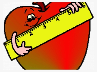 Geometry Clipart Measurement - Apple And Ruler