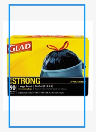 Glad 70313 Drawstring Outdoor 30-gallon Trash Bags,