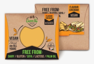 Vegan Dairy-free Cheddar Flavour Cheese Package Slices - Green Vie Vegan Cheese