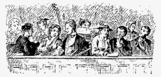 People Men Women - Cartoon Guy Talking Black And White