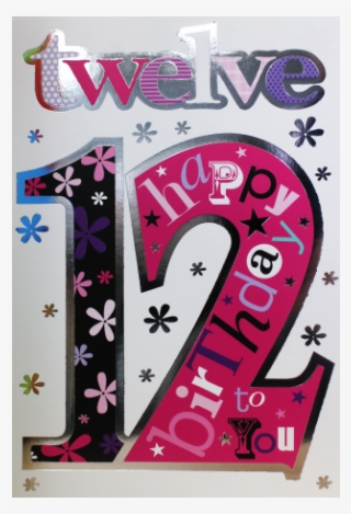 Birthday Girl Age 12 Card - Birthday