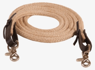 Mustang Mfg Jute Roping Rein - Mustang All Natural Roping Rein