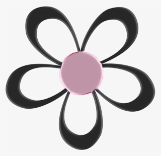 And Pink By Princessdawn - Black Flower Clipart Png