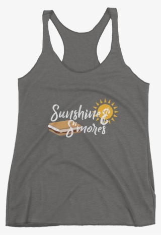 Sunshine Smores Mockup Flat Front Premium Heather - No Force More Powerful ** Womens Tank ** Girl Power