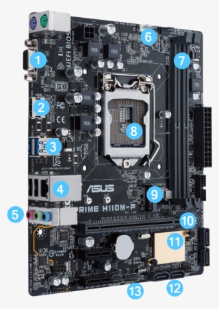 1 D-sub - Asus Prime H110m P