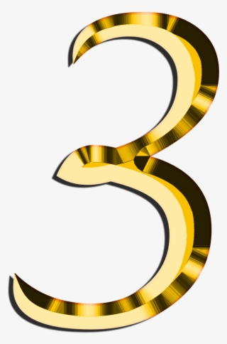 Golden Number - Gold Number 3 Png