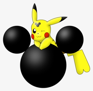 Mickey Head Silhouette Png Banner Royalty Free Library - Pikachu Mickey Mouse