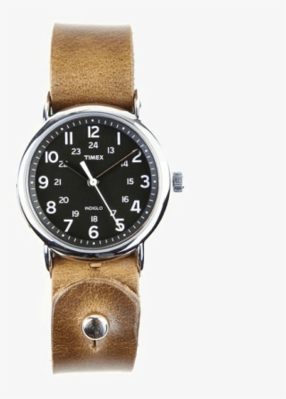 Horween Leather Timex Weekender 0 Original Burned - Herringbone Tweed Watch Band