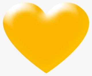 Free Download High Quality 3d Yellow Heart Png Transparent - Yellow Heart Transparent