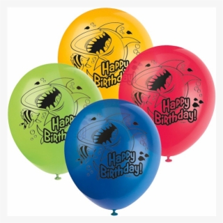 Fin Friends Shark Party Balloons (pack Of 8)