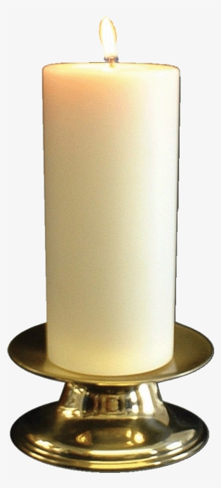 90mm With Brass Candlestick - Unity Candle