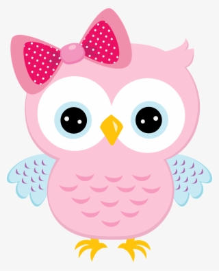 Light Pink Owl With Bow - Pink Owl