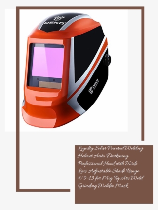 Loyalty Solar Powered Welding Helmet Auto Darkening - Welding Helmet