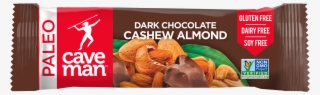 Paleo Dark Chocolate Cashew Almond - Caveman Foods Dark, Chocolate Almond Coconut - 1.4