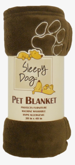 Arlee Pet Products Sleepy Dog Brown Fleece Throw Blanket - Calluspeeling