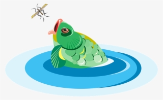 Collection Of Spring Water Cliparts - Pez Comiendo Insecto