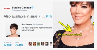 Staples Shaded The Hell Out Of Kris Jenner For Her - Staples Canada Kris Jenner
