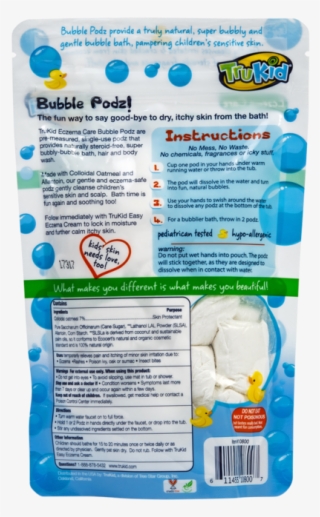 Trukid Bubble Podz Eczema Care Bubble Bath - Trukid Eczema Bubble Podz, Natural Bubble Bath