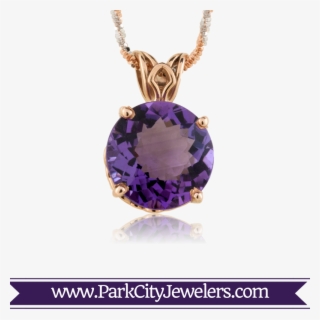 Rose Gold & Iolite Pendant - Elk Ivory Engagement Rings