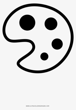 Paint Palette Coloring Page - Line Art