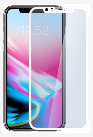 Film En Verre Trempé Contour Carbone Iphone X Blanc