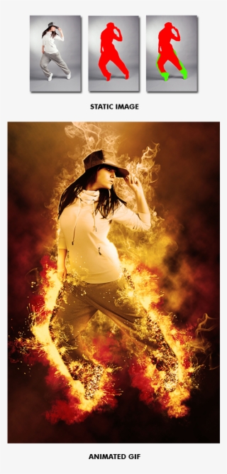 Gif Animated Fire Photoshop Action - Gif