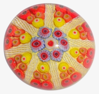 Vintage Strathearn Millifiore Paperweight, From Scotland - Circle