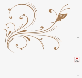 Black And White Flourish Fancy Clipart Clip Art - Pink Butterfly Transparent Background
