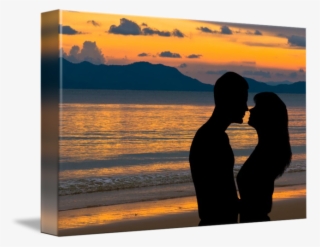 Couple Silhouette Sunset - Starting Over By Paula Judith Johnson