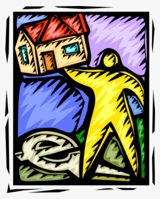 Vector Illustration Of Human Figure Promotes Electronic