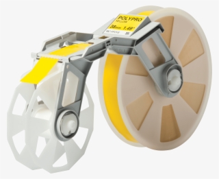 Plastic Tape Cartridge, Self-adhesive, Yellow, 38 Mm