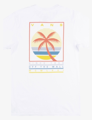 Vans Off The Wall Tall Palms T-shirt Mens White Classic - T-shirt