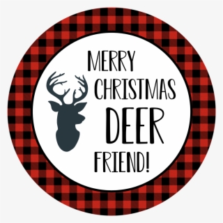 Deer Friend Tag - Generic Personalized Rustic Deer Family Name Christmas