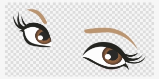 Brown Eyes Transparent Clipart Eyelash Clip Art - Cute Eyes