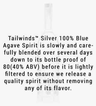 Tailwinds Distilling 100% Blue Agave Spirit Silver - Agave Tequilana