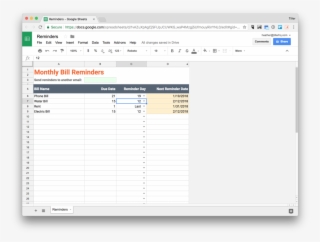 Creating Your Reminders Sheet - Google Oauth Consent Screen App