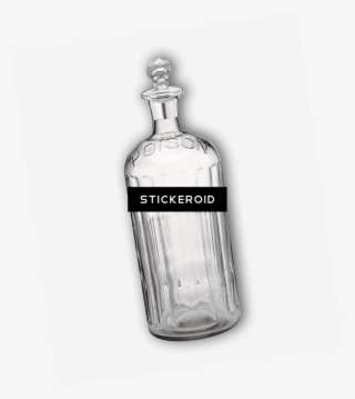 Vintage Poison Empty Bottle - Glass Bottle