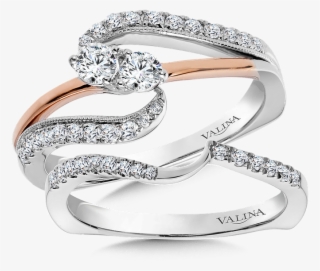 Valina Two-stone Diamond Engagement Ring Moutning In - Engagement Ring
