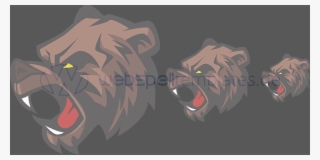 Clan Logo Vector Sizes L030 Mascot Grizzly Bear - Bear