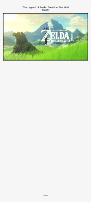 Print - Nintendo Switch The Legend Of Zelda Breath