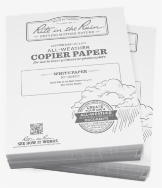Printer Paper - Bulk - Rite In The Rain 8.5 X 11 Gray Copy Paper 200 Sheets