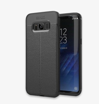 379-luxury Leather Veins Soft Tpu Back Cover Case For - Thin Premium Leather Back Case For Galaxy S8 Plus
