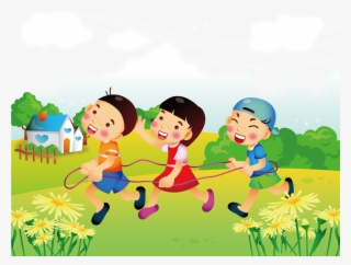 Child Cartoon Clip Art Jump Transprent Png - Skipping Rope