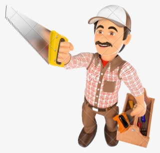 Picture Black And White Stock Carpenter Clipart Tool - 3d Cartoon ...