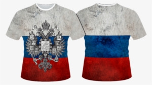 New T-shirt "russian Flag" Full Print / Футболка "российский - Breastplate
