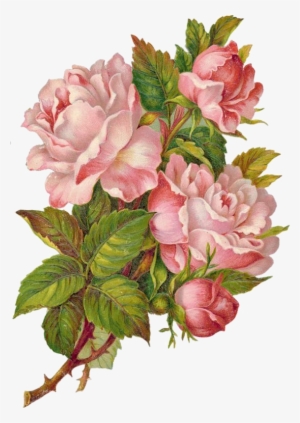 Victorian Flowers, Vintage Flowers, Victorian Crafts, - Violette Stickers Pink Rose Wreaths