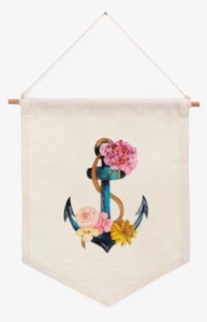 Sobre Flores, Aquarela, Floral, Mar, Amor, Flor, Oceano, - Ancora Com Flores Png