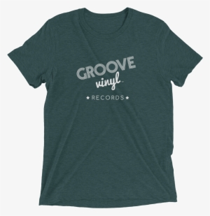 Groove Vinyl Records Logo Tri Blend Crewneck T Shirt - Gifts For Football Fans - Jj Watt - Texans - Nfl